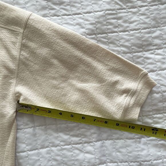 ZYIA Active Drop Shoulder Crew Neck 3/4 Sleeve Textured Cotton Blend Top Size M - Picture 9 of 9